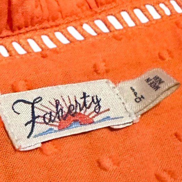 Faherty Willa Button-Down Shirt Top Blouse Long Sleeve Flowy 100% Cotton Small - Picture 12 of 12